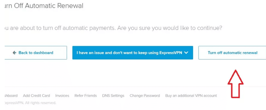 turn off automatic renewal