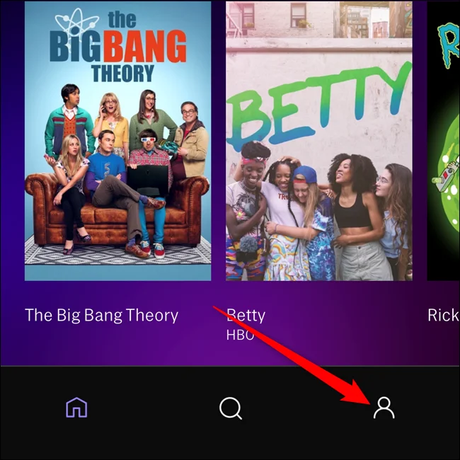 Select the profile tab