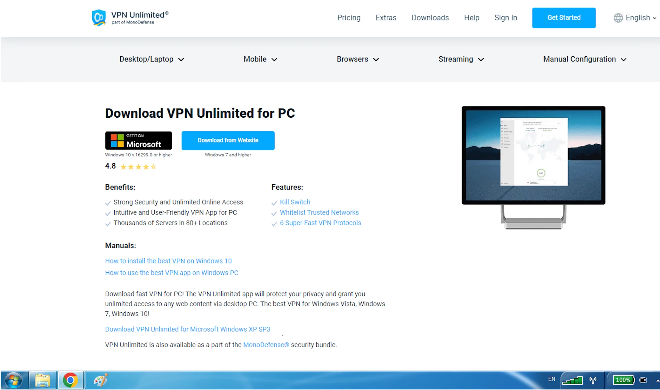 Installation of VPN on Windows 7