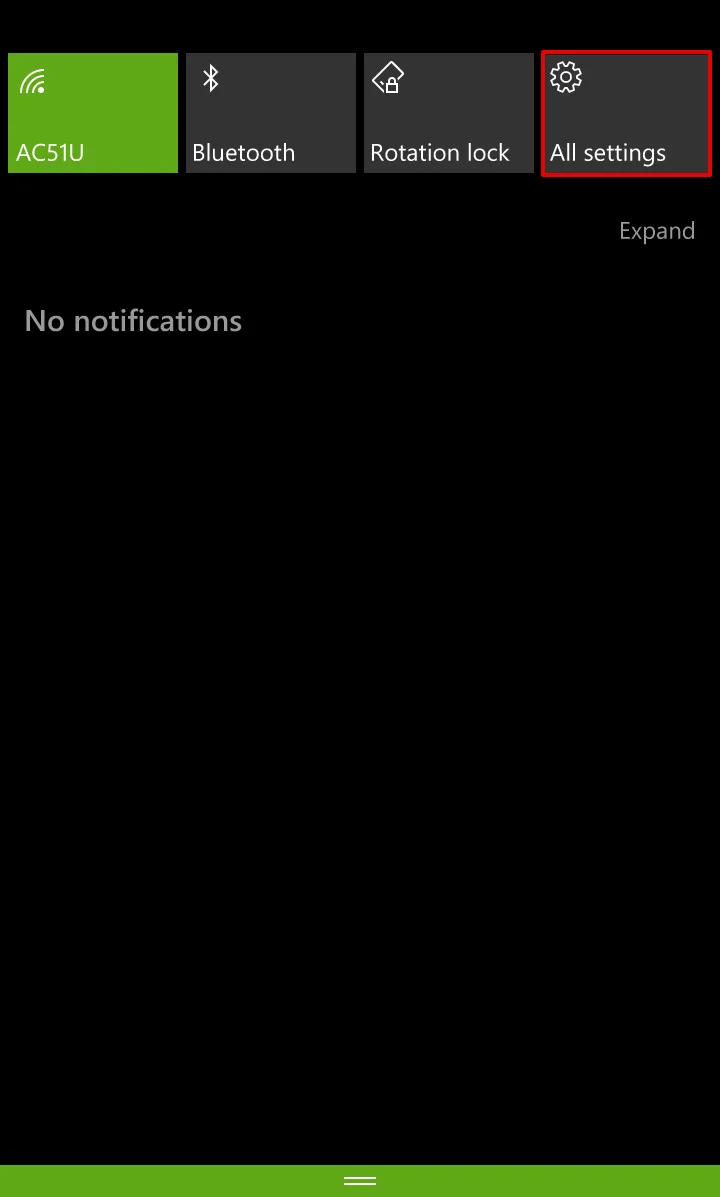 L2TP windows 10 Mobile - all settings button