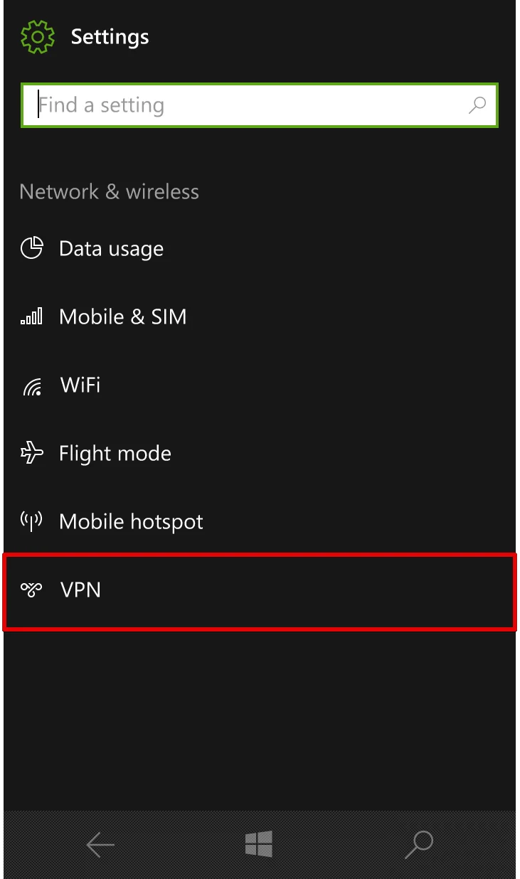VPN Unlimited for Windows 10 Phone - VPN L2TP
