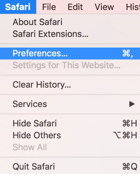 How do cookies affect the VPN? - In Safari on macOS - Open Safari preferences