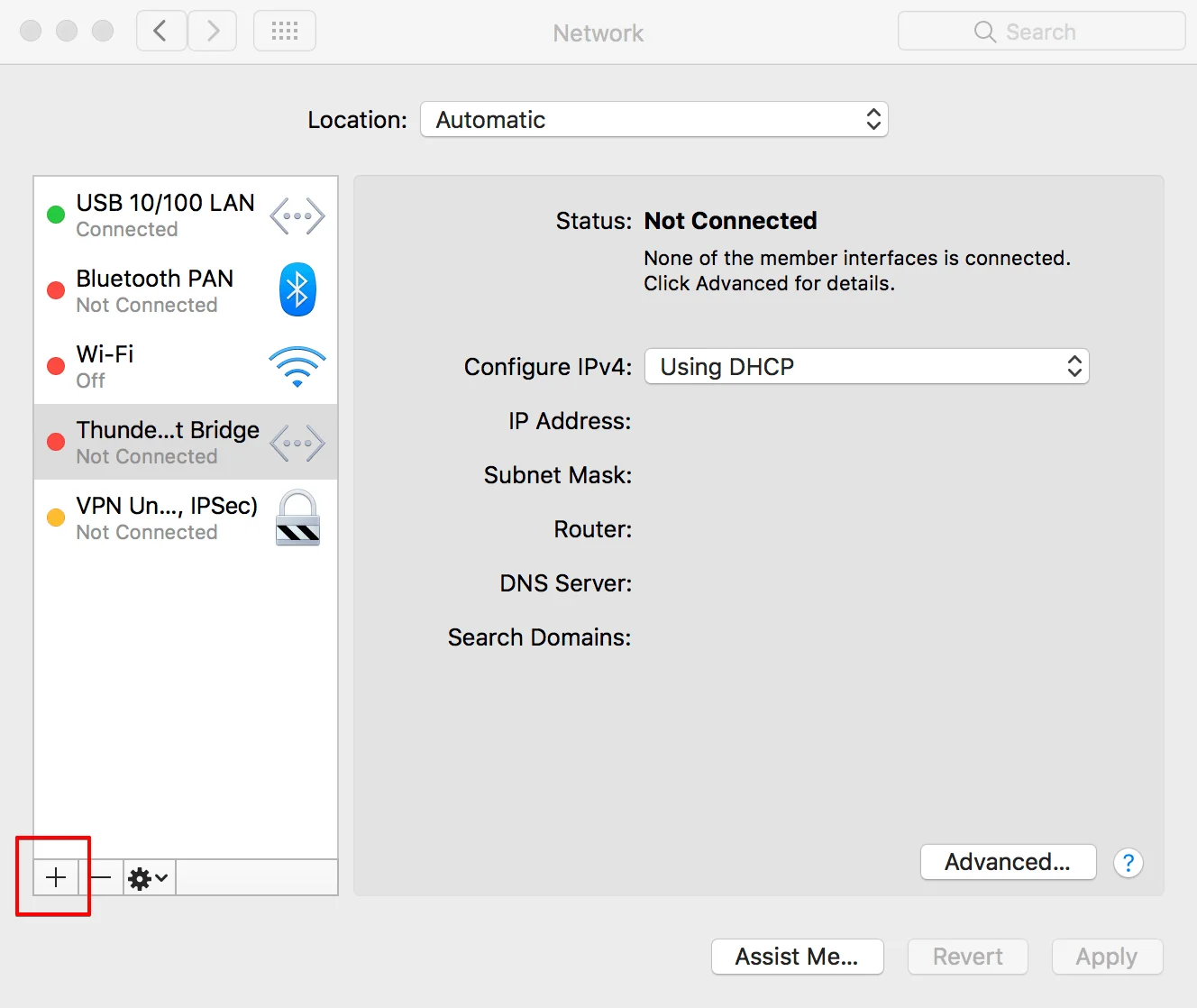 How to share VPN connection over WiFi using your Mac - Click this button to create a new service