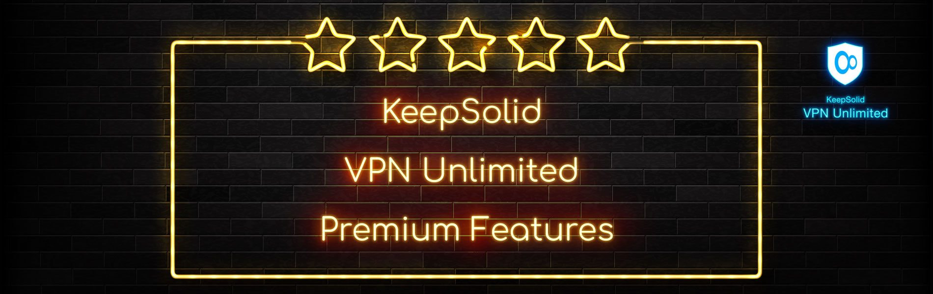 Premium Privacy, Anonymity, and Security Features of VPN Unlimited - Five Star Background