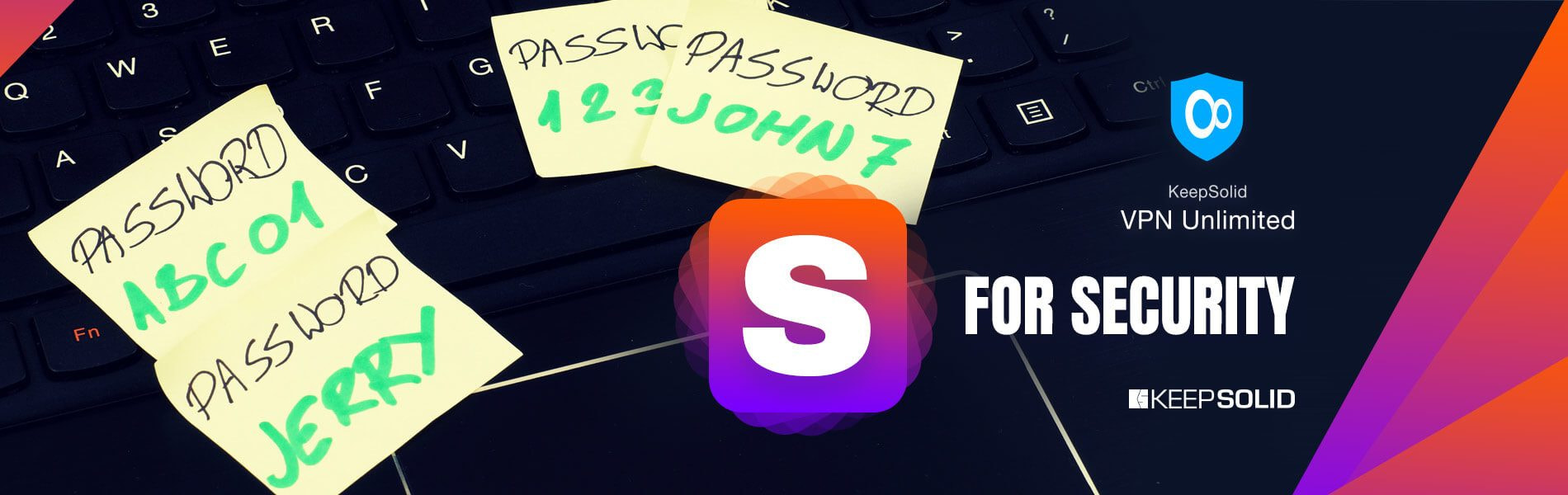 Weak passwords on the keyboard