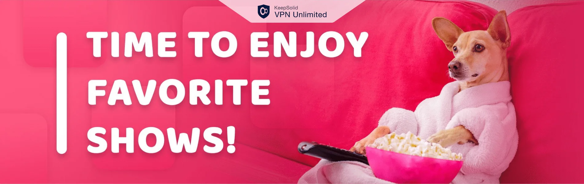 Dog watching Hulu from abroad with KeepSolid VPN Unlimited