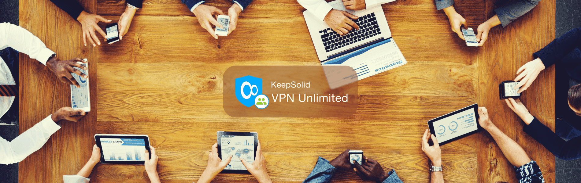 Team of business people working protected with a VPN for business