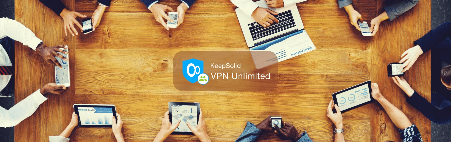 Team of business people working protected with a VPN for business