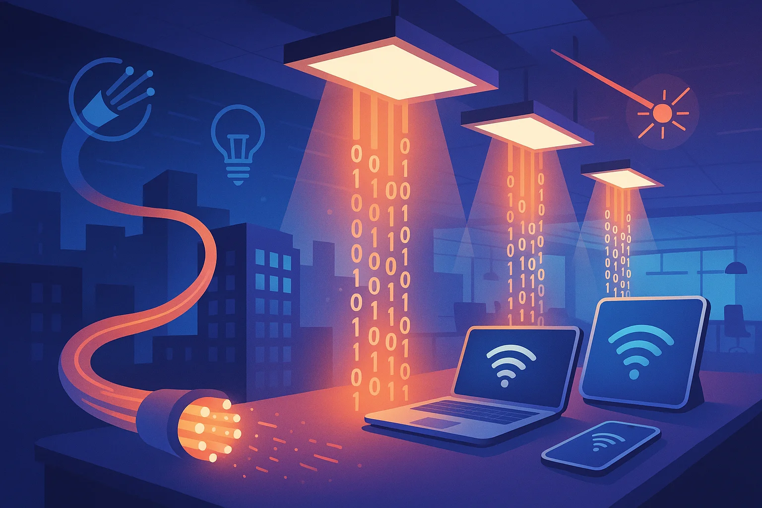 Visible-Light Communication Speeds Internet