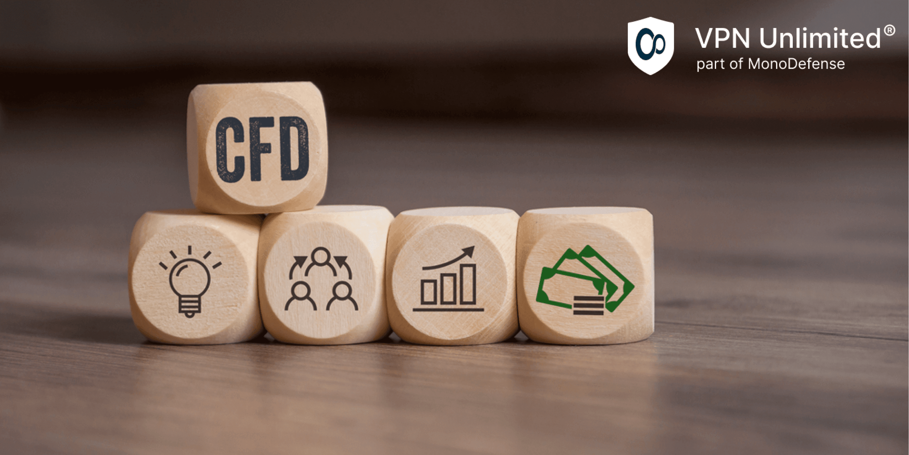 Blocks with acronym CFD - Contracts For Difference on wooden background
