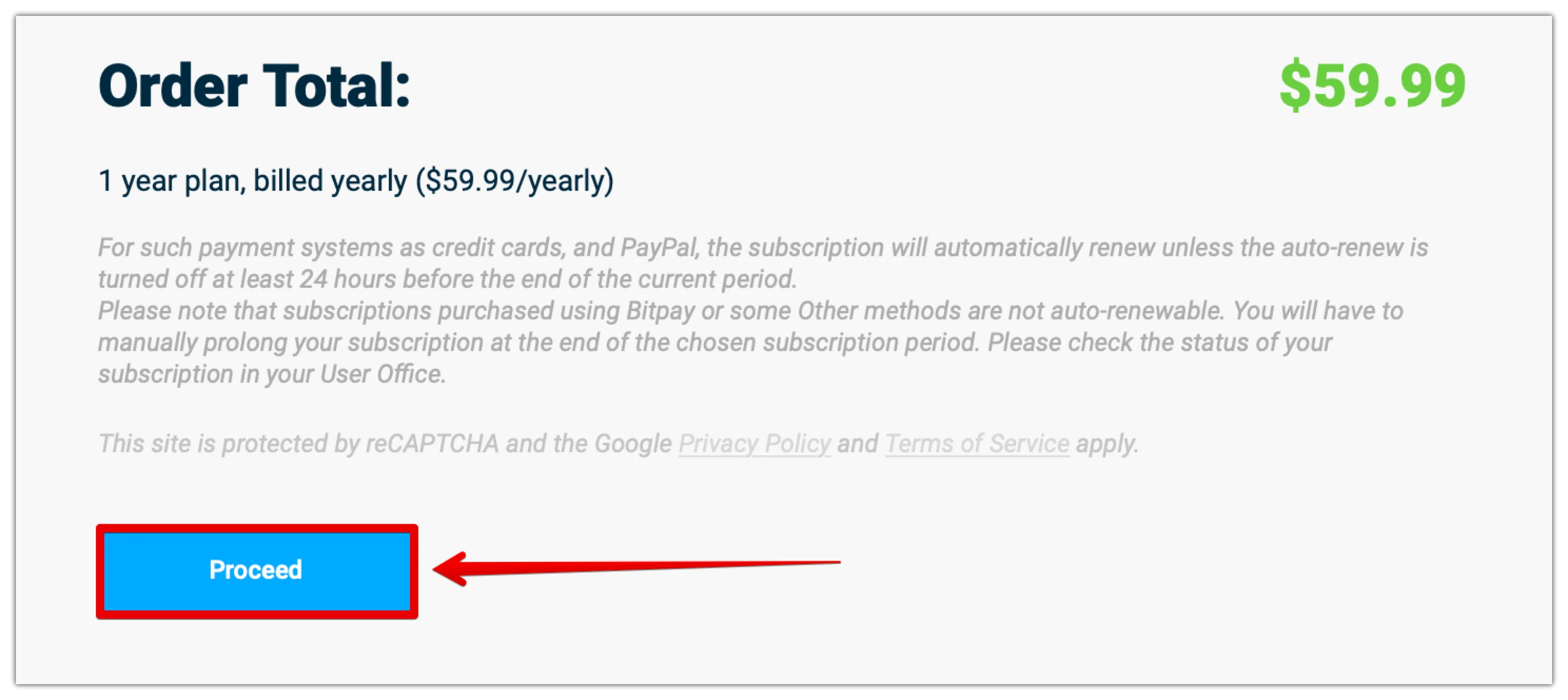 Click Proceed