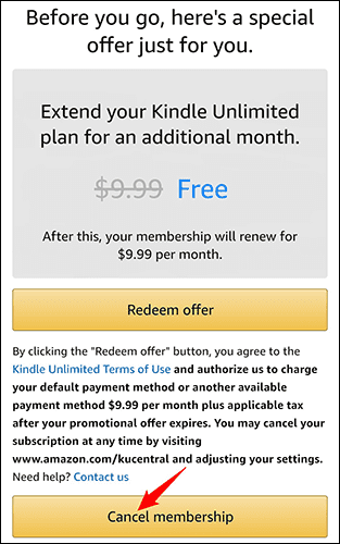 How to cancel Kindle Unlimited