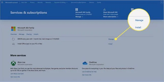 Manage your Microsoft 365 subscription - Microsoft Support