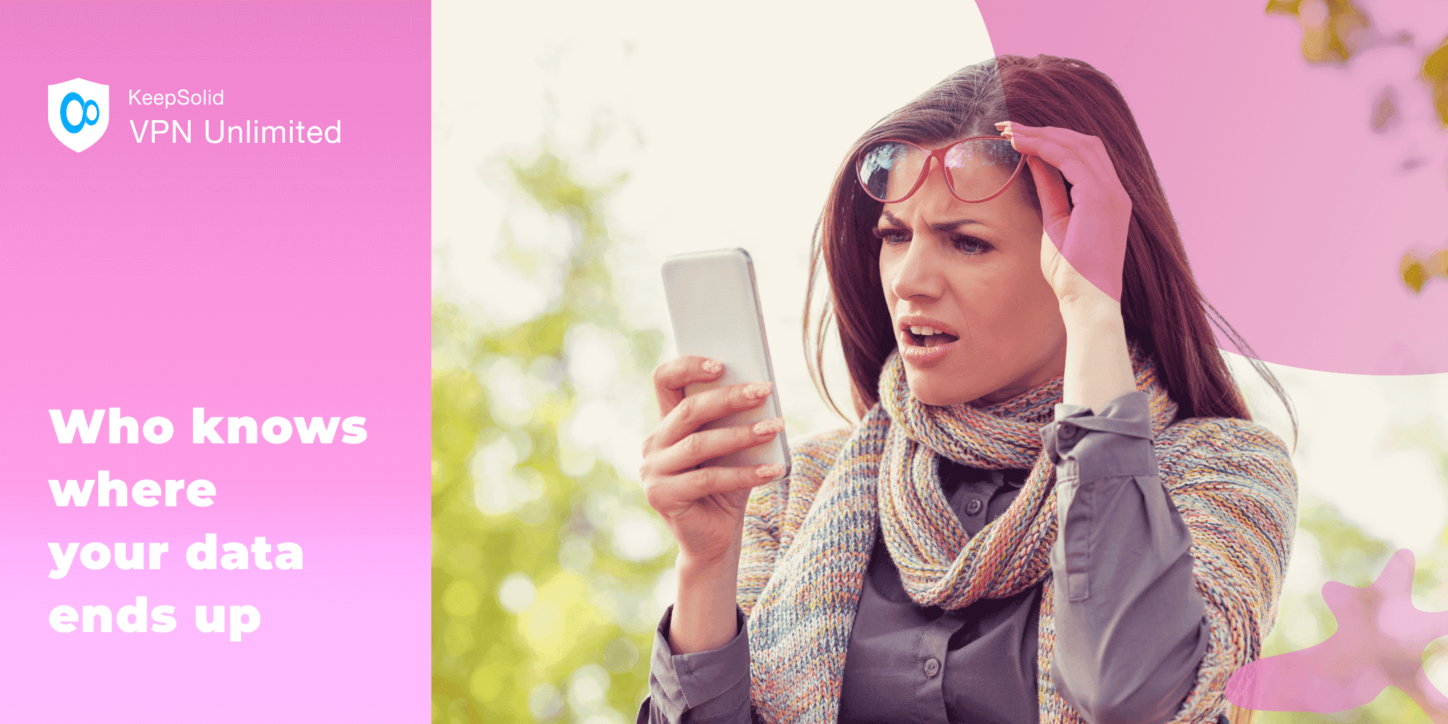 Upset woman in glasses looking at her smart phone