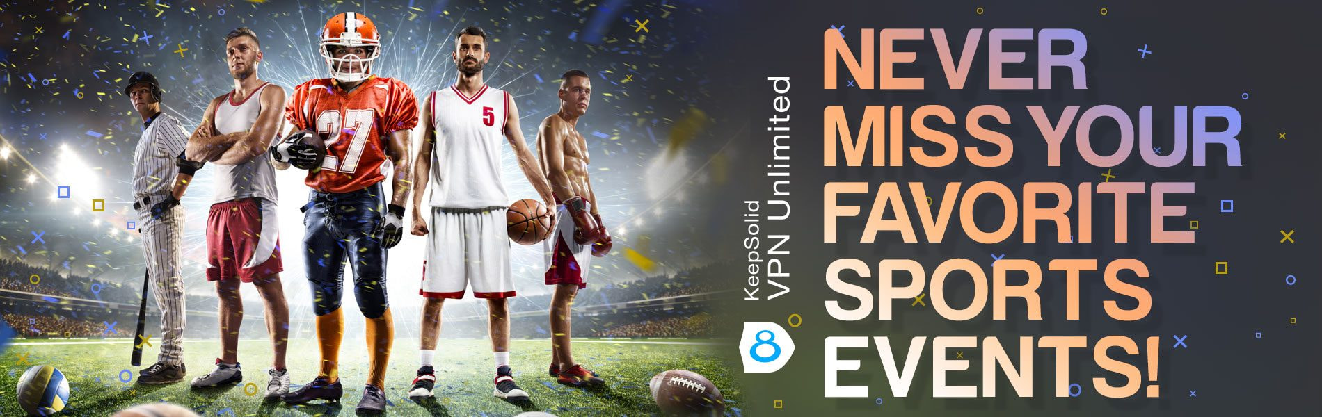 Multi sports proud players symbolizing numerous sports games available on ESPN+