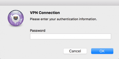 Mac Asking for VPN Connection Password