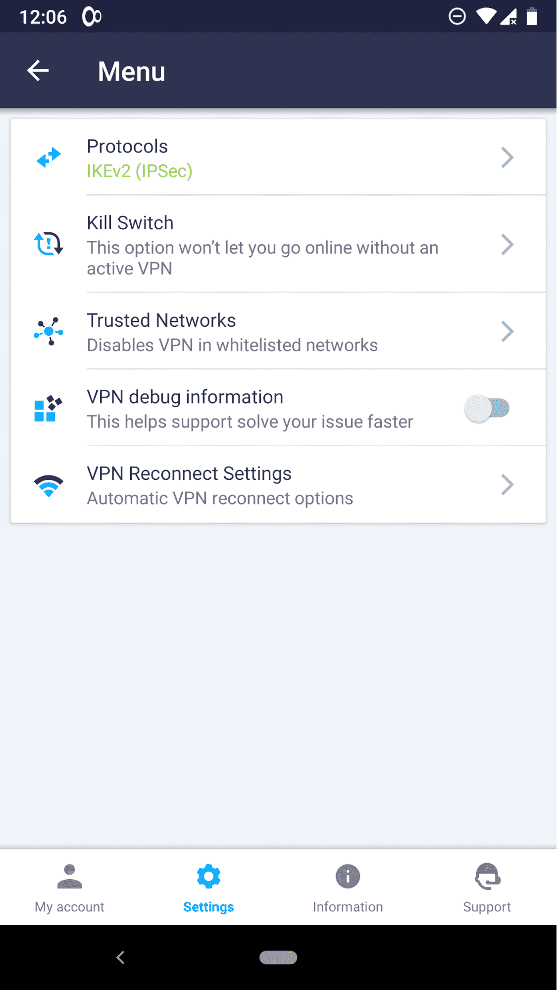 Fast and secure VPN protocol IKEv2 on Android