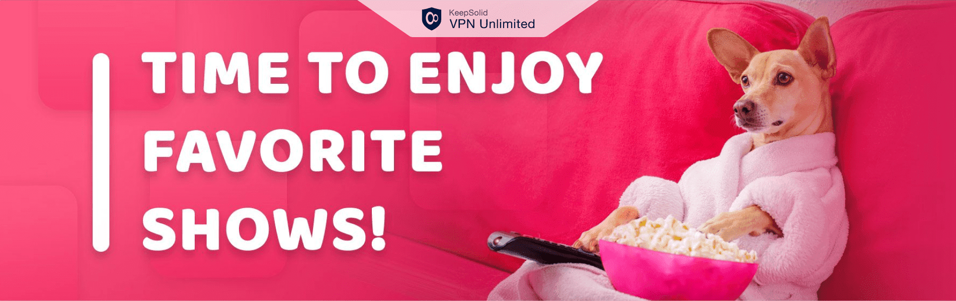 Dog watching Hulu from abroad with KeepSolid VPN Unlimited