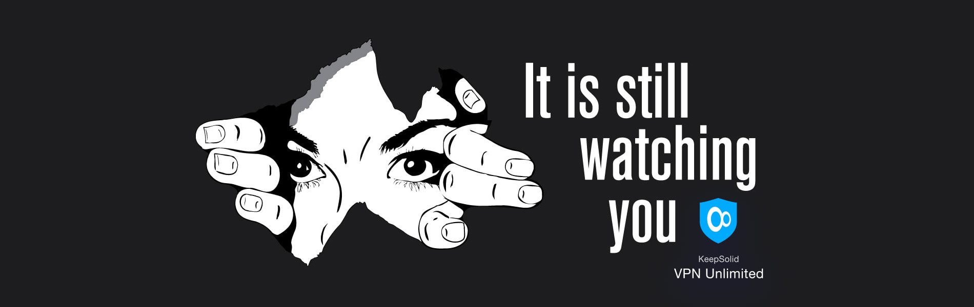 Girl looking through torn paper, like Google watching you and collecting your private data